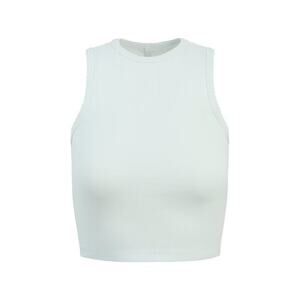 Skims Sz L Cotton Jersey Mock Neck Tank Top White Stretchy Comfy